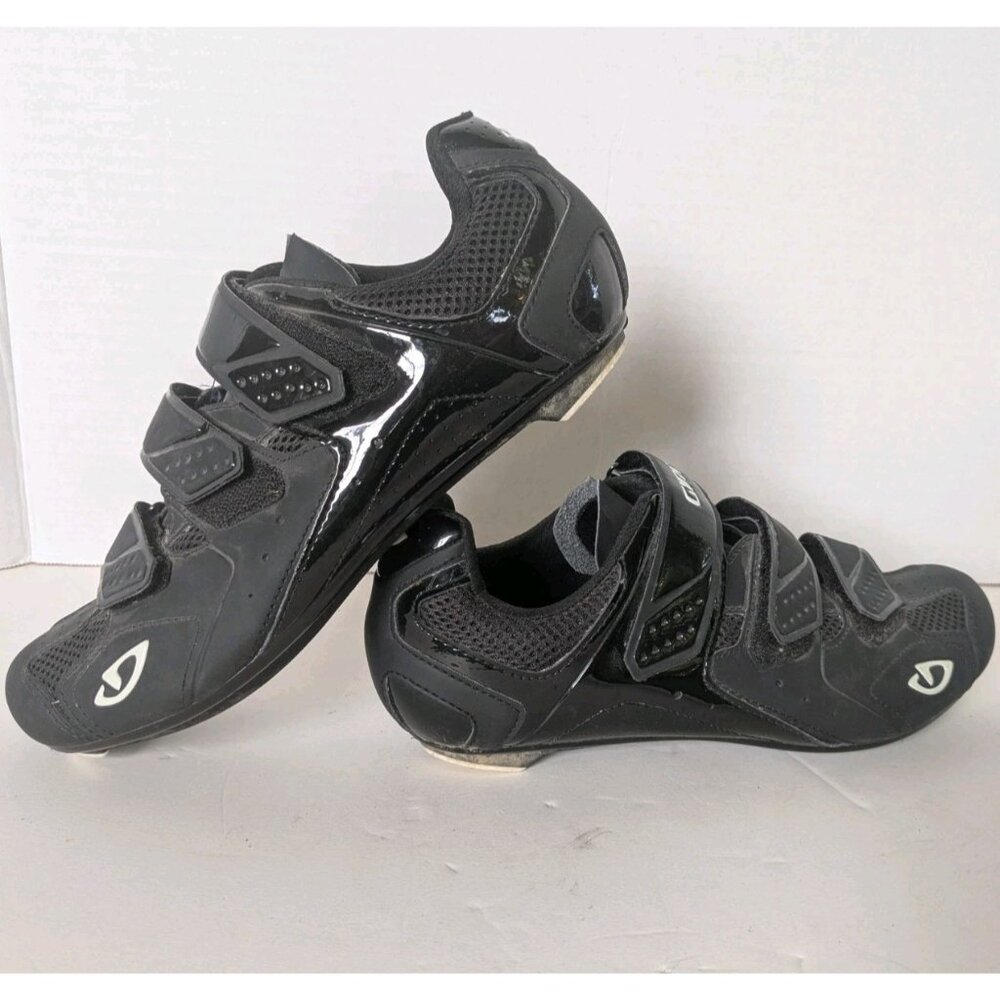 GIRO Treble II Men's 9.5 Road Cycling Shoes-Black-Biking Buckle Shoes-EU43 UK8.5